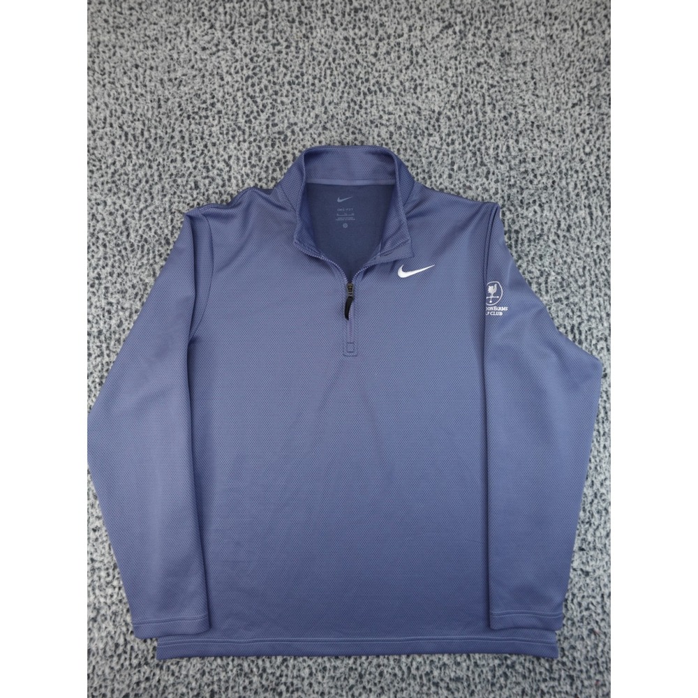 Nike Golf Dri-FIT 1/4 Zip Pullover Mens XL Blue Grey Langdon Farms Golf Club